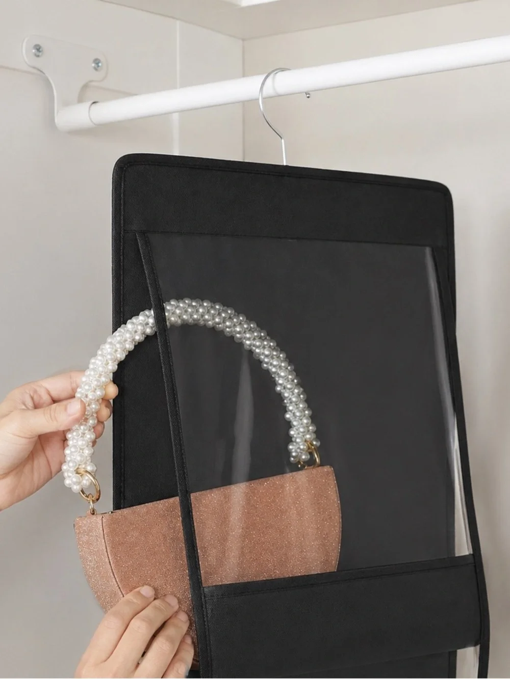 Hanging Black Purse Organizer NWT SAVE YOUR HANDLES!!!